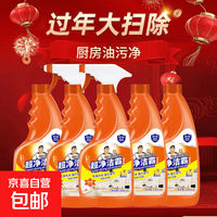 超净洁霸重油污清洗剂油烟机油污净油烟净清洁剂 500ml*5瓶+2泵头