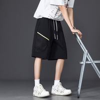 月伊纺 夏季男士速干透气休闲五分裤青年运动跑步健身宽松大裤衩冰丝短裤