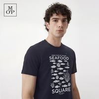 Marc O'Polo 26夏季新款设计感海洋清洁原创印花休闲短袖t恤男士圆领上衣 藏青色898 L