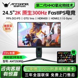 蚂蚁电竞 ANT253PQ 24.5英寸 IPS G-sync FreeSync 显示器（2560×1440、300Hz、99% DCI-P3、HDR400）