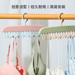 易思迪 多功能简约衣架内衣背心收纳挂钩可爱吊带挂钩 绿色 3个装