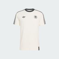 adidas 德国队复古足球修身休闲文化短袖T恤男新款阿迪达斯三叶草   汉玉白   L