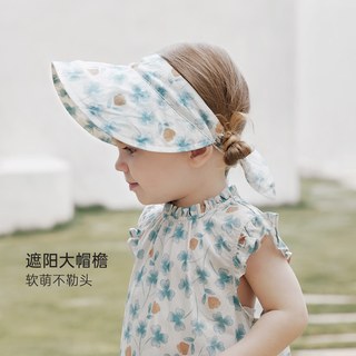 巴厘小猪 女童防晒帽 绿野小花仙 49cm