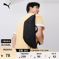 PUMA 通勤运动轻便斜挎腰包包男女户外休闲单肩胸包092004 黑色-01 OSFA