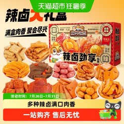 三只松鼠 辣卤荤素大礼盒 390g 100包 休闲零食