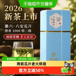 徽六 绿茶潜香1000六安瓜片茶叶清香特二级100g 2025年新茶雨前自己喝