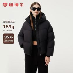 坦博尔 TBF530336Z 高充绒加厚 黑色 L 女士羽绒服