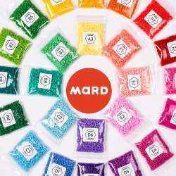 MARD拼豆221色补充包2.6mm小豆融合豆益智女孩手工玩具296色星芒