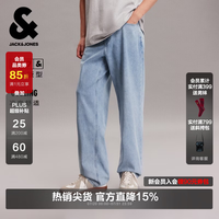 杰克琼斯 杰克·琼斯（JACK&JONES）25年男装907宽松牛仔裤男士春夏季直筒弹力休闲品牌裤子 E39中蓝牛仔 凉感 M (175)