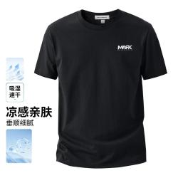 马克华菲 夏季户外运动凉感t恤男潮牌棉柔亲肤男式t恤短袖