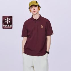 马克华菲 棉弹翻领短袖T恤男装夏季款抗菌百搭基础刺绣polo衫