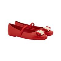 Salvatore Ferragamo FERRAGAMO 菲拉格慕Vara蝴蝶结女式红色芭蕾平底鞋玛丽珍鞋