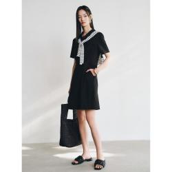 太平鸟 夏工装风法式复古连衣裙短款女