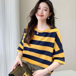 23夏款简约时尚显瘦百搭短袖上衣女