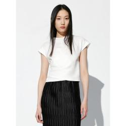太平鸟 夏通勤扭结圆领短袖T恤女