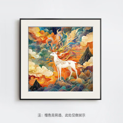新中式敦煌九色鹿装饰画