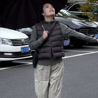 韩系时尚潮流保暖马甲棉服女冬季新款无袖宽松显瘦通勤百搭外套潮