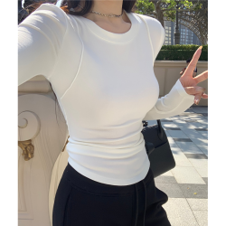 2026秋季鱼骨收腰保暖长袖打底衫女秋冬防寒内搭修身显瘦T恤上衣