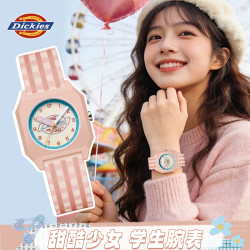Dickies 彩色糖果）dickies手表指针式学生石英方形潮流时尚手表
