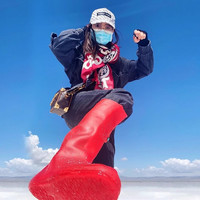杜准瑜 茶卡盐湖鞋套防水防沙环保高筒沙套成人防滑沙漠徒步红色旅游脚套