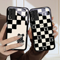 啸清 oppo真我q3s手机壳棋格潮熊realmeq3可爱q3pro女款高级情侣q3pro