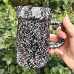 富锶玉石水杯原矿石元素杯养生水杯茶杯带盖水杯原矿石杯净化水锶