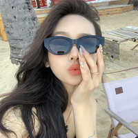 槑槑哒 新款猫眼墨镜女 韩版潮甜酷辣妹网红街拍防紫外线太阳眼镜