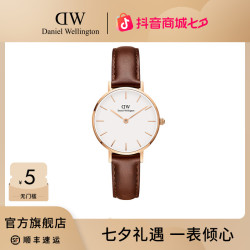 Daniel Wellington DW手表女士手表PETITE系列皮质复古石英表欧美小圆表
