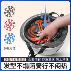 永久 骑行头盔内衬垫不压发型神器通风透气防止异味头盔通用硅胶垫