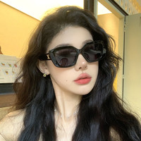 美式复古长方形黑色墨镜窄框小脸小框太阳眼镜高级感ins欧美街拍
