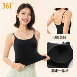 361° 夏季显瘦吊带背心带胸垫裸感高弹健身瑜伽普拉提薄款外穿美背