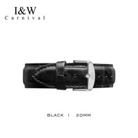 I&W Carnival 原装表带小牛皮表带-（表扣颜色随机）-原装钢带哑光保养