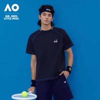 AO澳网MMLM联名26年新款华夫格撞色线迹T恤运动T恤男网球服训练服