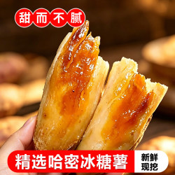 莎凰正宗哈密白薯 冰糖心白薯农家自种软糯无丝新鲜现挖 5斤单果3两以上 哈密白薯