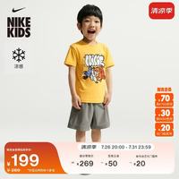 NIKE 婴童速干短袖T恤和短裤套装夏季男童宝宝半袖休闲NIKE IZ8347