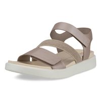 【破价】ECCO 爱步 女士灵动 Gruuv 平底凉鞋 Grey Pink 37 EU