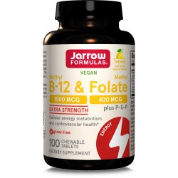 Jarrow Formulas 维生素B族咀嚼片 能量代谢 心血管健康 柠檬味 100片