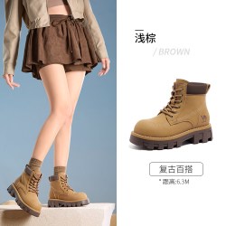 骆驼 女士马丁靴 L25W255034