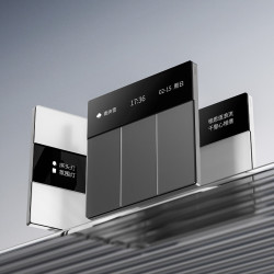 领普 E5Pro 超薄智能屏显开关 AG玻璃按键 米家APP接入