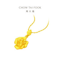 周大福 足金吊坠 玫瑰花 (工费220)约4.45g EOF1083