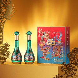 洋河 梦之蓝龙凤呈祥 52度 绵柔浓香白酒 550ml*2瓶礼盒