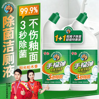 雪豹 强力去污洁厕灵除菌99.9%洁厕液家用马桶厕所清洁剂除垢杀菌去味 松木清香500g×2瓶