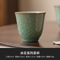 灵沐 开片陶瓷家用喝茶品茗杯25ml