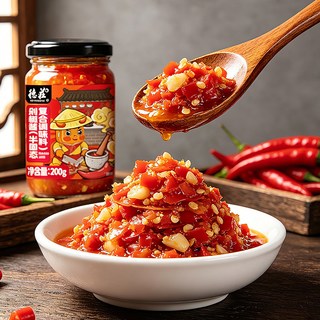 德庄 湖南鱼头剁椒酱 200g 调味品