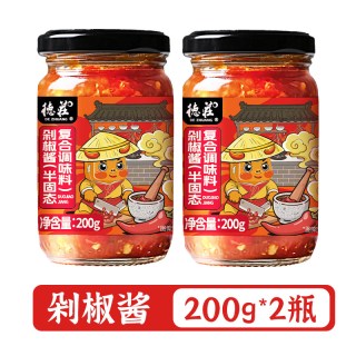 德庄 湖南鱼头剁椒酱 200g 调味品