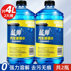 蓝帅 强力浓缩雨刮水 汽车玻璃水 2L*2瓶