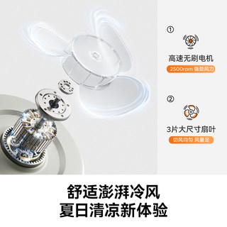 奥睿科 USB充电 轻音大风力 台式电风扇