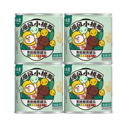 味品堂 中国大陆 黄桃椰果罐头 200g*4