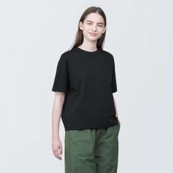 無印良品 MUJI 女式 天竺编织圆领短袖T恤
