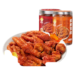 脱骨侠 香辣味虎皮凤爪500g*2罐凤爪卤味解馋夜宵休闲零食冷热双吃 香辣味500g*1罐+卤香味500g*1罐